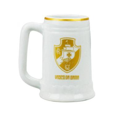 Imagem de Caneca Branca Porcelana 500ml Vasco - mileno