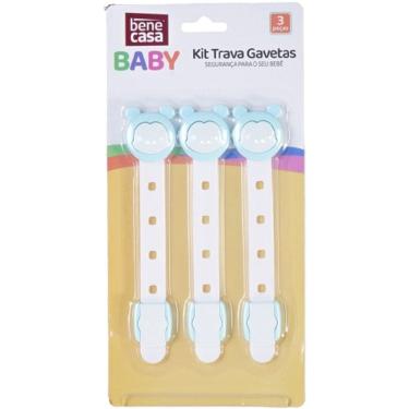 Imagem de Kit Trava de Gaveta 3 Peças para Bebês e Crianças