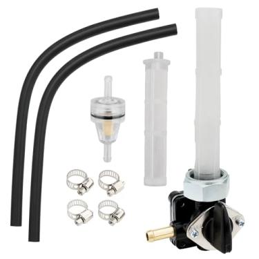 Imagem de Válvula de combustível Petcock com rosca macho, para Harley FLST FXST FLT FXD FXD 1995-2001, Dyna, Softail, Touring Bad Boy, interruptor de desligamento de saída esquerda de 22 mm com filtro de