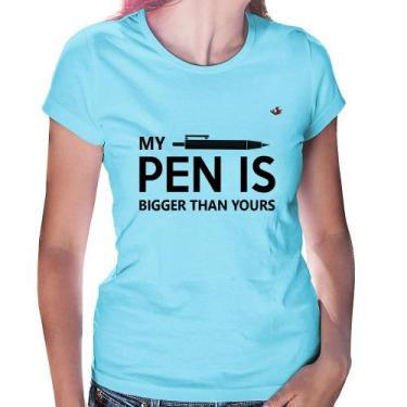 Imagem de Baby Look My pen is bigger than yours - Foca na Moda, Azul bebê, P
