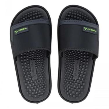 Imagem de Chinelo Infantil Meninos Rider Pump Slide Preto Cinza, Preto, Cinza, V