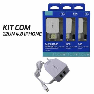 Imagem de KIT 12 Carregador Rápido Inova Compatível Com Lightning/Iphone 4.8 Ata