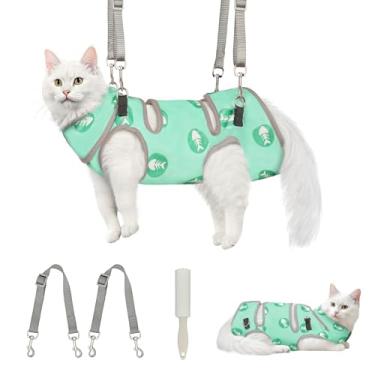 Imagem de Supet Rede de cuidados para gatos, rede de cortador de unhas de tecido macio, envoltório autoadesivo para cortar unhas, acalma rapidamente para remédios, escovação de dentes, limpeza de ouvidos