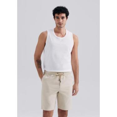 Imagem de Bermuda Básica Masculina Reta Em Sarja - Hering, G, Nude