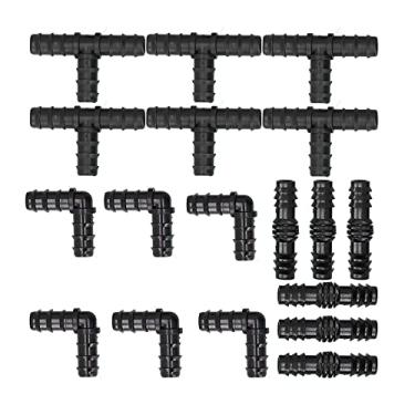 Imagem de Acoplamento reto, durável e Conector em T para estufas para jardins para terraços para canteiros de flores