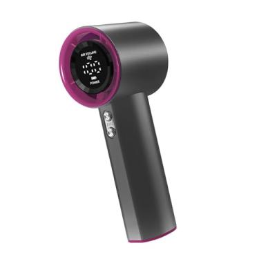 Imagem de IEUDNS Fan portátil 100 velocidades Ventilador de bolso ajustável Digital Digital Display Personal Fan para acampamento Office Beach Viajando verão, Preto