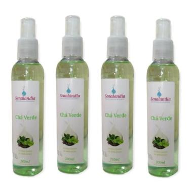 Imagem de Kit 4 Aromatizador Ambiente Chá Verde Spray de Borrifar no Ar de 200ml