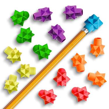 Imagem de ArtCreativity Star Pencil Top Erasers for Kids - 48 Pcs - Colorful Eraser Caps Toppers for Boys and Girls - Classroom Prize, Teacher Rewards, Stationery Birthday Party Favors, Goody Bag Stuffers
