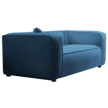 Imagem de Poltrona Decorativa Cecília Linho - Doce Sonho Móveis Cor Azul Royal