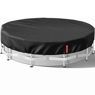 Imagem de VniYors Capa De Piscina Redonda 14 Pés, Capas Solares Para Banheiras Hidromassagem Piscinas Acima Do Solo, Resistente À Prova D'Água E Poeira Com Cordão Pregos (14 Pés)