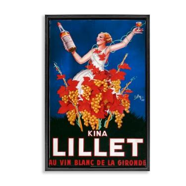 Imagem de Stupell Industries Vintage Kina Lillet Wine Black Framed Floater Canvas Wall Art Design por Marcus Jules, 17 x 25