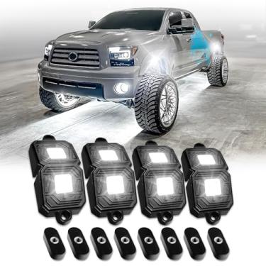 Imagem de OPT7 Photon Luzes de rocha com ímã de LED branco puro com controle remoto, kit de iluminação neon multicolorida com fio de extensão, IP68 à prova d'água para caminhão off-road Jeep RZR ATV