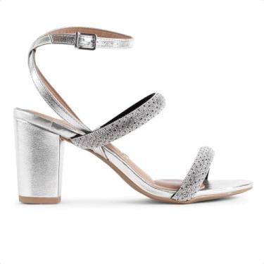 Imagem de Sandália Vizzano Salto Alto Metalizada 6262.1222 Prata