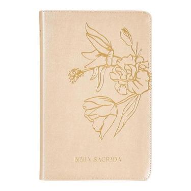 Imagem de The Purpose Book: Bíblia Sagrada, A21, Capa Couro-Soft Bege, Flores