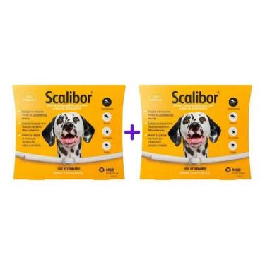 Imagem de Kit 2 Coleiras Scalibor G 65cm Leishmaniose Antipulga - Msd Saúde Anim