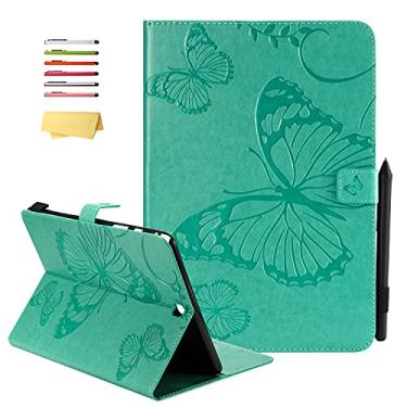 Imagem de UUcovers Capa para tablet Samsung Galaxy Tab A 20.3 cm 2015 SM-T350/T355/P355/P350, capa com suporte para cartão de lápis, ativar/hibernar automático, carteira inteligente magnética de couro PU em