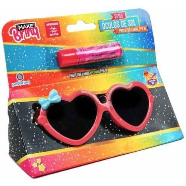 Imagem de Maquiagem E Beleza Infantil Make Brinq Oculos+Prote.Labial - POLIBRINQ