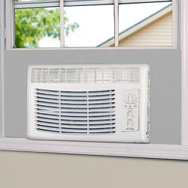 Imagem de BJADE'S Painel de espuma com isolamento lateral de ar condicionado de janela, kit de vedação de janela de painéis totalmente envolventes, calor de verão e inverno e isolamento de ar cinza