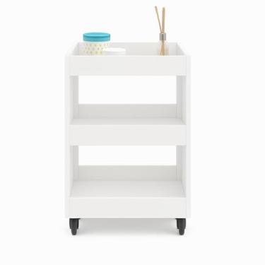 Imagem de Prateleira Com Rodinhas 2 Niveis Moderna e Compacta