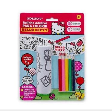 Imagem de Rolo Adesivo Pintura Hello Kitty Rolo De 1 Metro E 5 Lápis