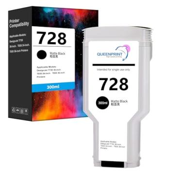 Imagem de QUEENPRINT High speed printing 728 cartuchos de tinta para substituição de cartucho de tinta preta fosca 728 para impressora de plotter de grande formato DesignJet T830 MFP e T730 1 magenta