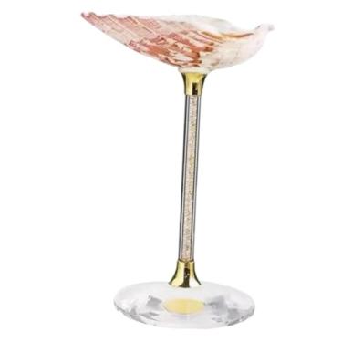 Imagem de ＫＬＫＣＭＳ Taças de vinho, utensílios para bebidas, taças de vinho criativas e versáteis para decoração de aniversários e comemorações de noivado no dia mães, Base Dourada em Concha