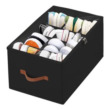 Imagem de XiflLife Organizador de sapatos para armário, caixa organizadora dobrável de armazenamento de sapatos com capa transparente e alças resistentes, caixa de armazenamento de sapatos para tênis, sandálias
