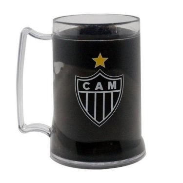 Imagem de Caneca Gel Preto 400Ml - Atlético Mineiro