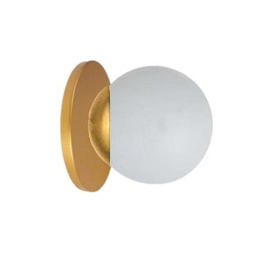 Imagem de Arandela Moderna Jabuticaba Vidro 12,5cm Dourado Fosco