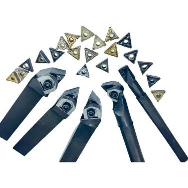 Imagem de 2X Ferramenta Para Torno 5 Suportes + 20 Pastilhas Tnmg Tsb