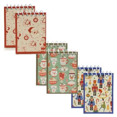 Imagem de Christmas Holiday Mini Spiral Notepads - Party Favors or Classroom Supplies Gift Bags - 12 Piece Set