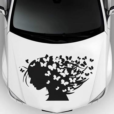 Imagem de Adesivo Para Carro Menina E Borboleta
