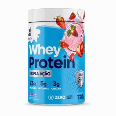 Imagem de Melhor Whey Protein com Creatina 720g Health Whey Tripla Ação Com Crea