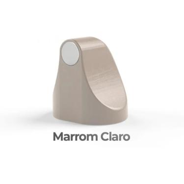 Imagem de Prendedor Fixador Trava Porta Magnetico Adesivo Comfort Door Marrom Claro