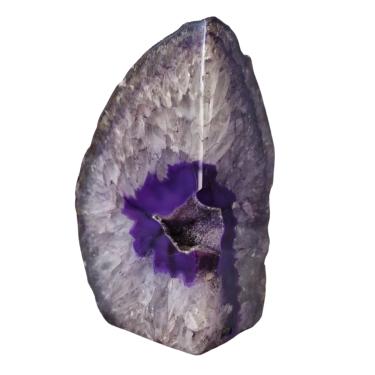 Imagem de Pedra Natural Geodo Ágata Roxa 910 gramas Decoração