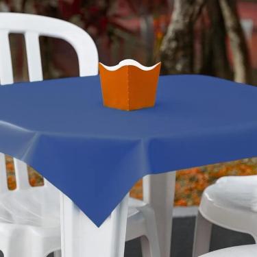 Imagem de Kit Festa Toalha Para Mesa De Plástico Descar Kit Toalha Azu