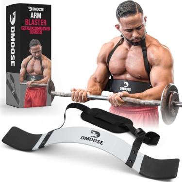 Imagem de DMoose Fitness Arm Curl Blaster - Thick Gauge Aluminium, Robust Rivets, Contoured & Adjustable - Improve Definition & Muscle Strength In Your Arms - Premium Grade Bodybuilding Bicep Isolator