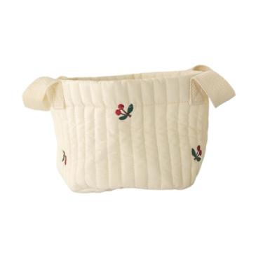 Imagem de Esquirla Cesto Organizador de Fraldas para Bebês, Portátil E Versátil, Ideal para Trocador de Fraldas, Camping E Uso Interno, Cereja Pequena, Tamanho real