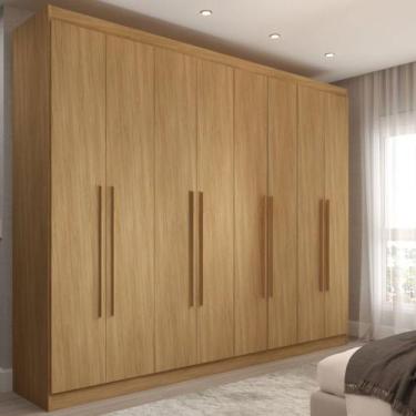Imagem de Guarda-Roupa Casal Ele e Ela 8 Portas 4 Gavetas 8 Prateleiras Cinamomo