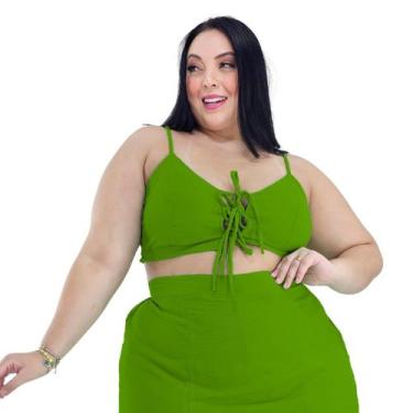 Imagem de Top Cropped de 3 laços alças finas com regulador e bojo forrado intern