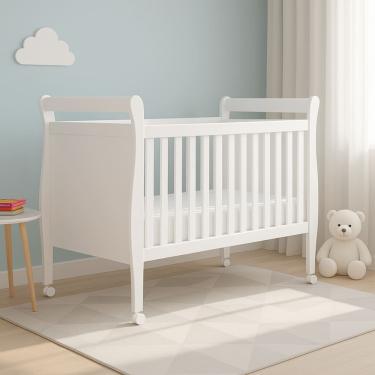 Imagem de Berço que vira cama com Colchão - Estrela- MobiBaby