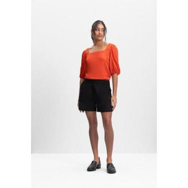 Imagem de Shorts Sarja Super Comfort Feminino Essendi 34, Preto, 38