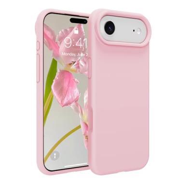 Imagem de EUMADOVE Para capa, capa de silicone premium com [forro de microfibra macio antiarranhões] capa protetora à prova de choque (rosa rosa, 1 AIR)