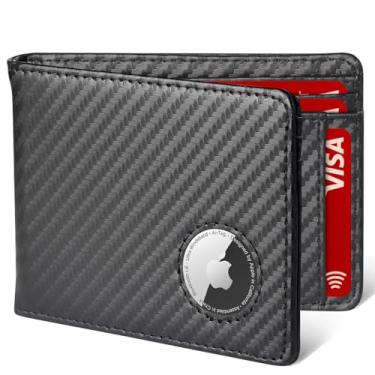 Imagem de Miroddi Carteira masculina com Find, Fibra de carbono, Com suporte para AirTag