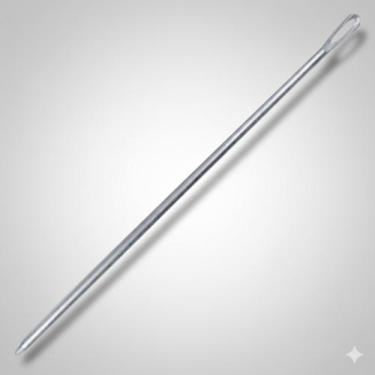 Imagem de Passador De Cordão 18cm Metal Para Elástico E Costura - King Armarinho