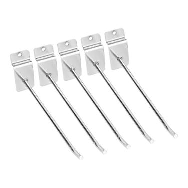 Imagem de 25pcs 6 Polegadas Chrome Slat Parede Painel Gancho Loja Prateleira Transportadora
