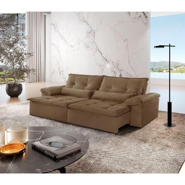 Imagem de Sofá Parma Veludo 02 Módulos De 90cm B25cm Meu Sofá Online B016 Veludo Marrom