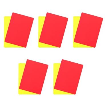 Imagem de 10 cartas profissionais vermelhas e amarelas de árbitro de futebol para esportes de futebol, cartas essenciais de futebol para árbitros