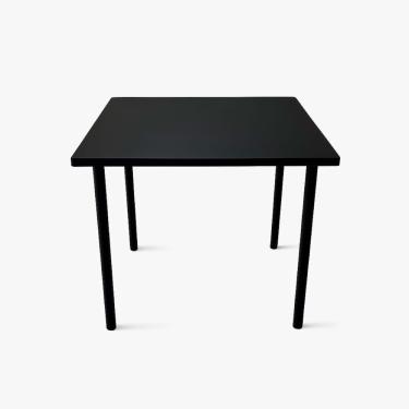 Imagem de Mesa 4 Lugares Ana Maria 80x80cm Tampo Preto Pés Em Aço Criativa