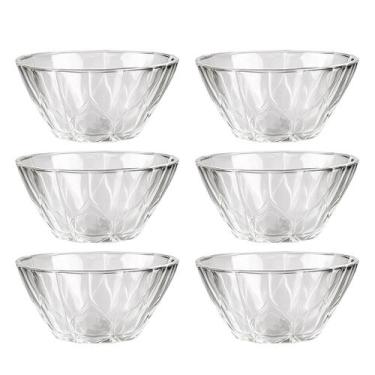 Imagem de Jogo 6 Tigelas Petisqueira Vidro Flower Flor Servir Decorar - CLASS HO